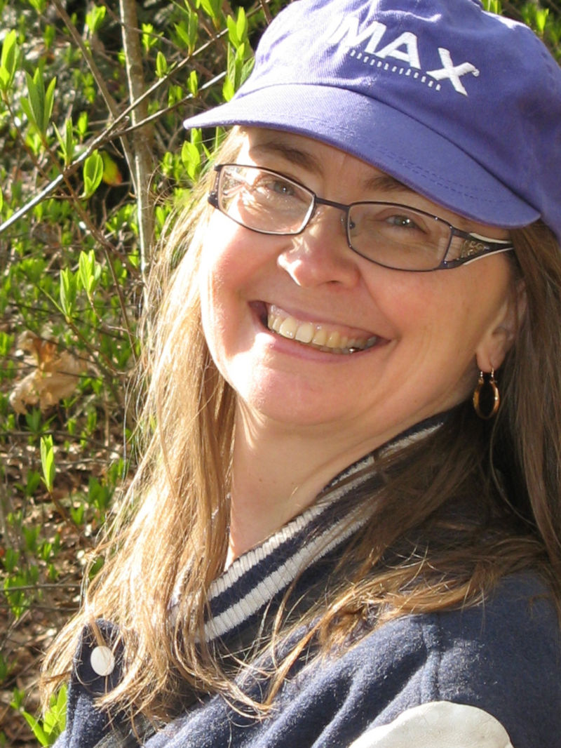 Deb Patz in IMAX baseball cap