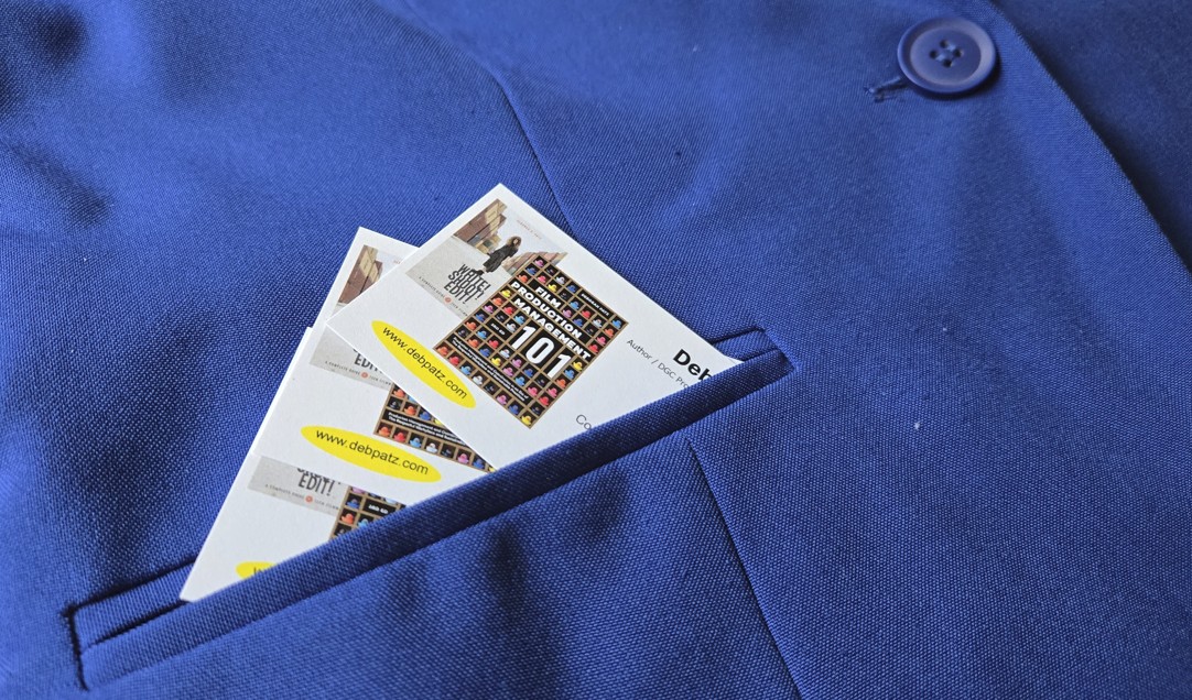 Business cards in a pocket