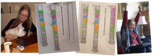 Deb and her writing thermometer