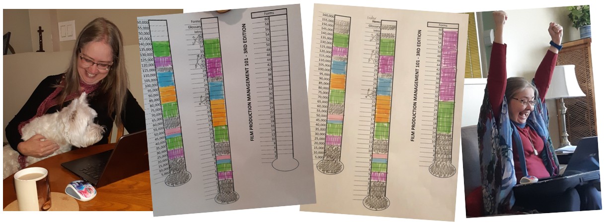 Deb and her writing thermometer